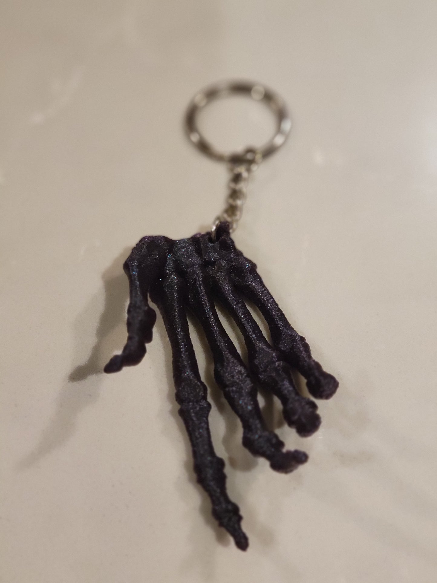 Gothic Skeleton Hand Keychain