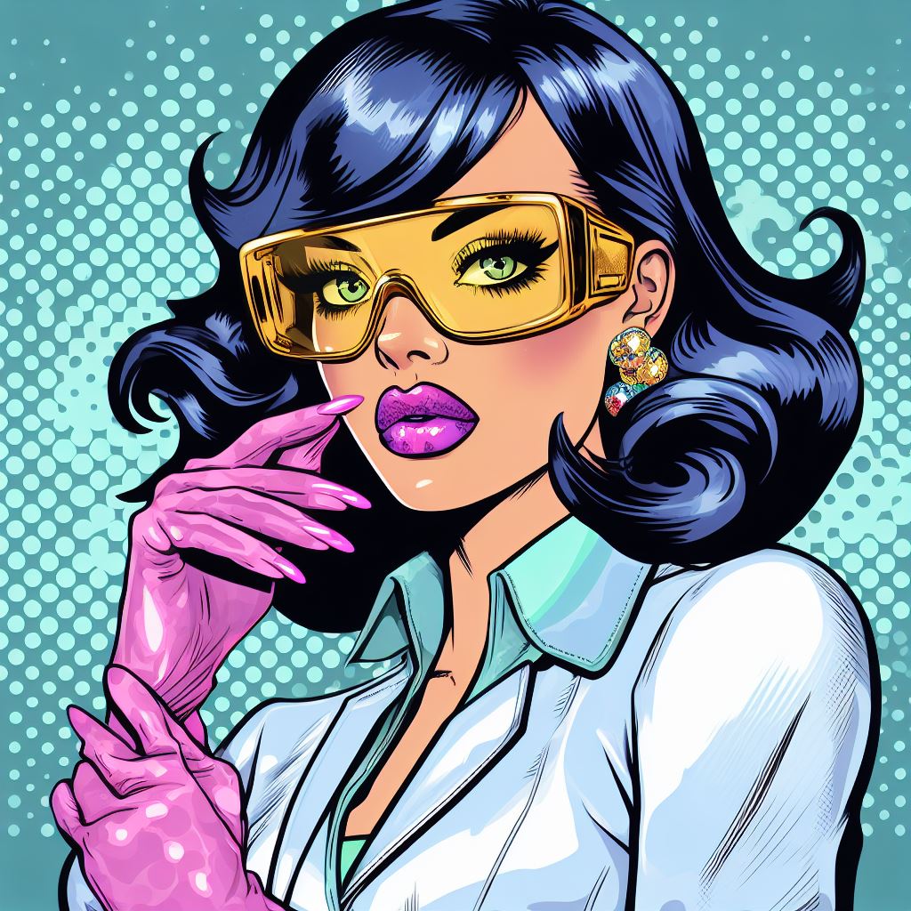 Scientist Baddie Illustrations Digital Download