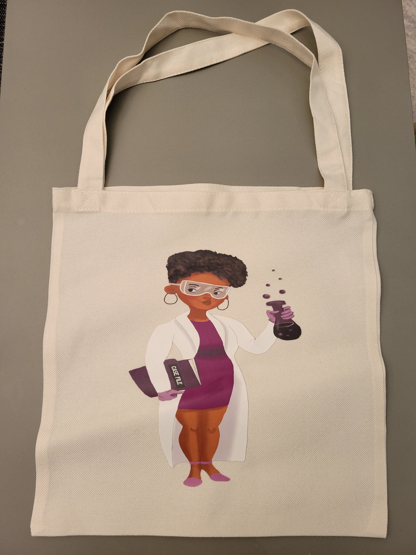 Reusable Linen Science Tote Bag