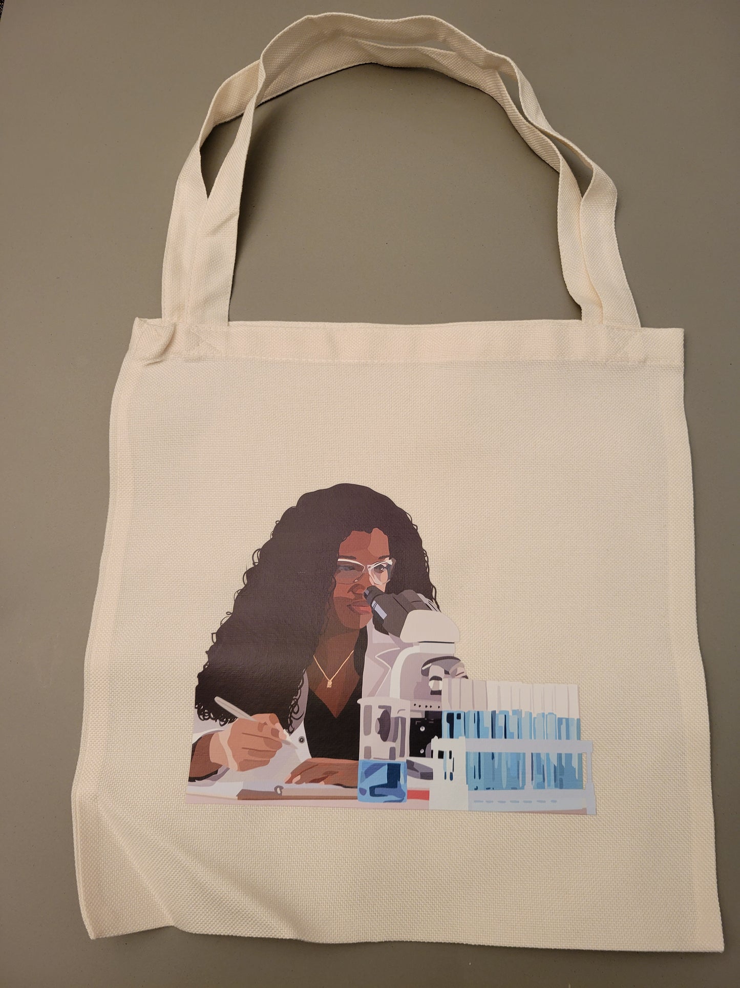 Reusable Linen Science Tote Bag