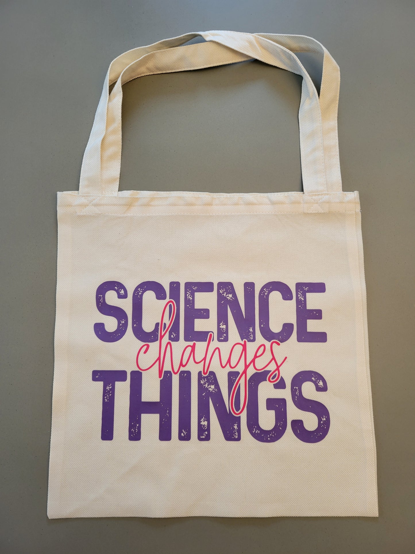 Reusable Linen Science Tote Bag
