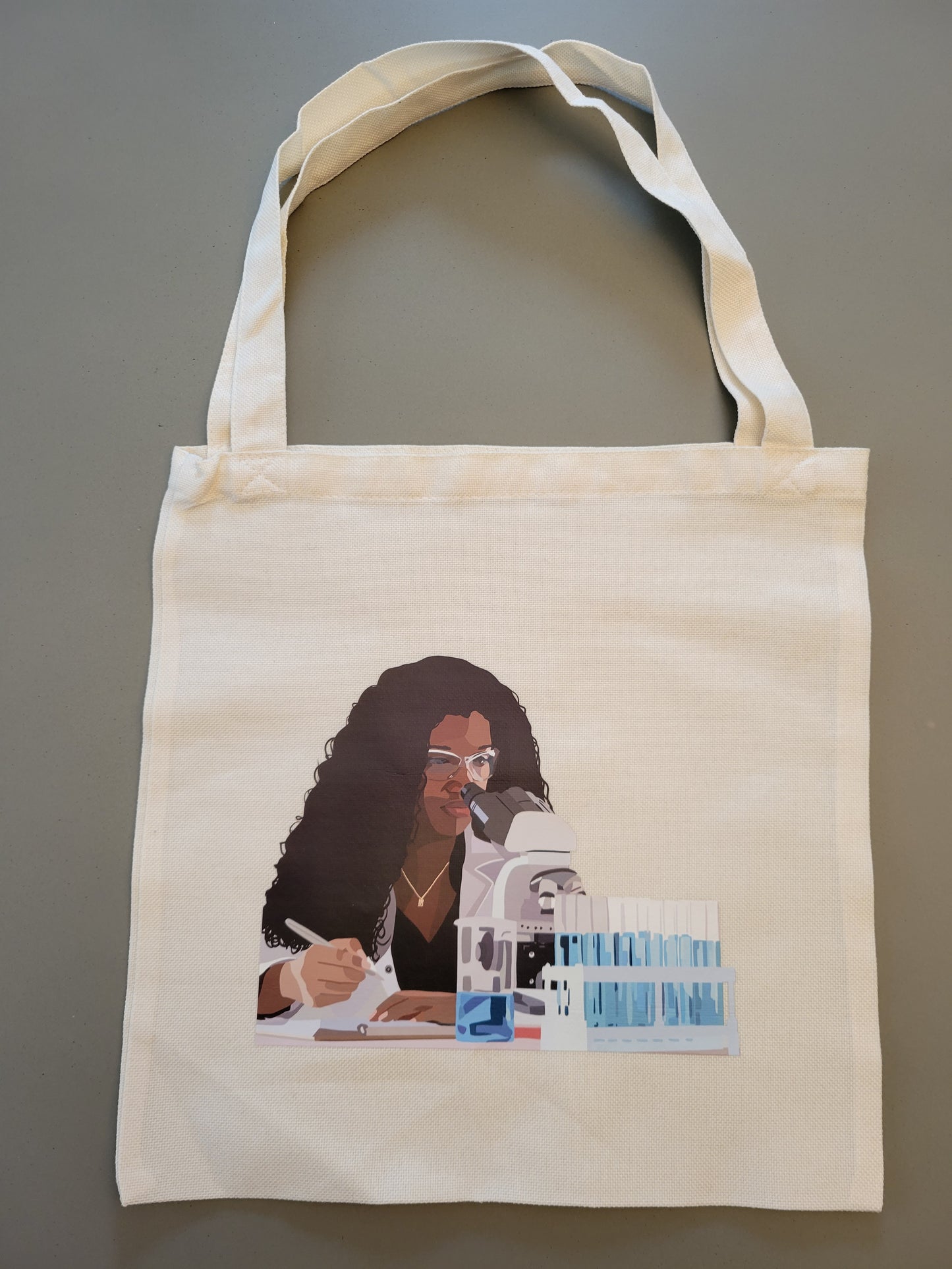 Reusable Linen Science Tote Bag