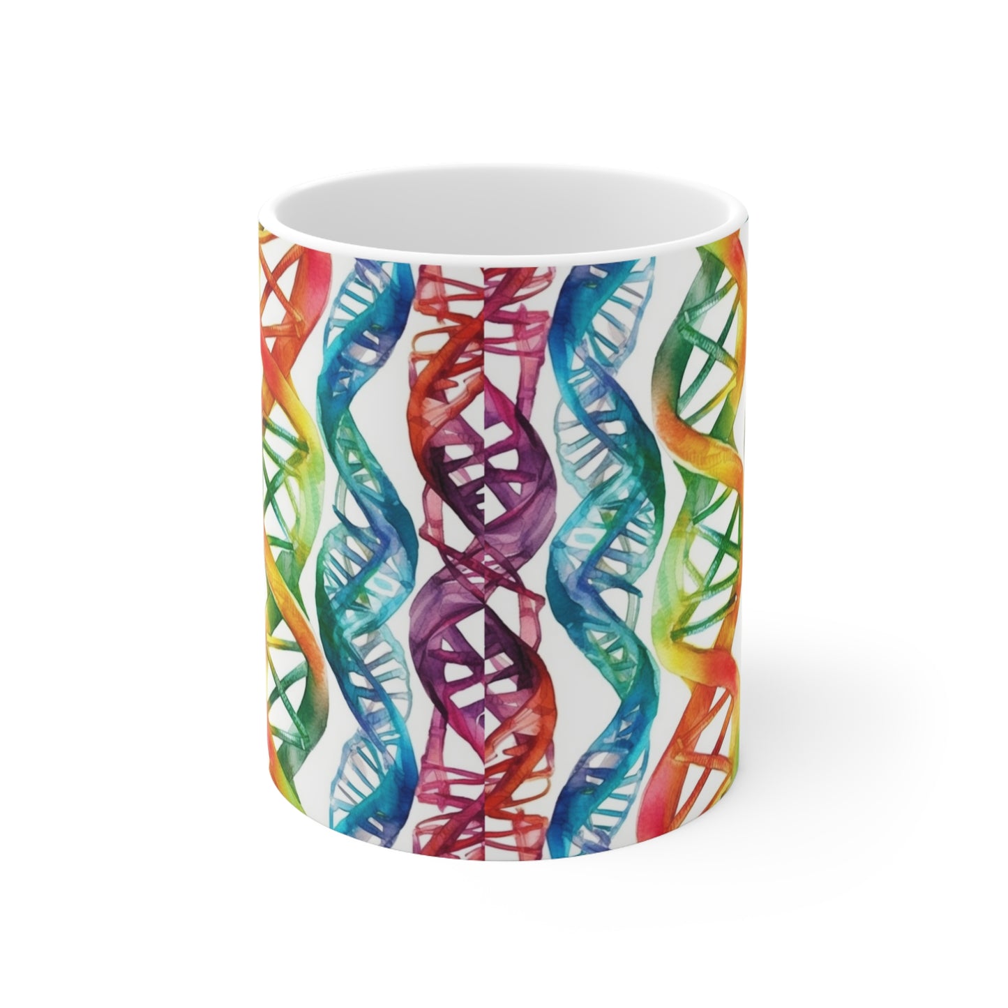 DNAlicious: Sip, Smile, and Unwind Ceramic Mug 11oz