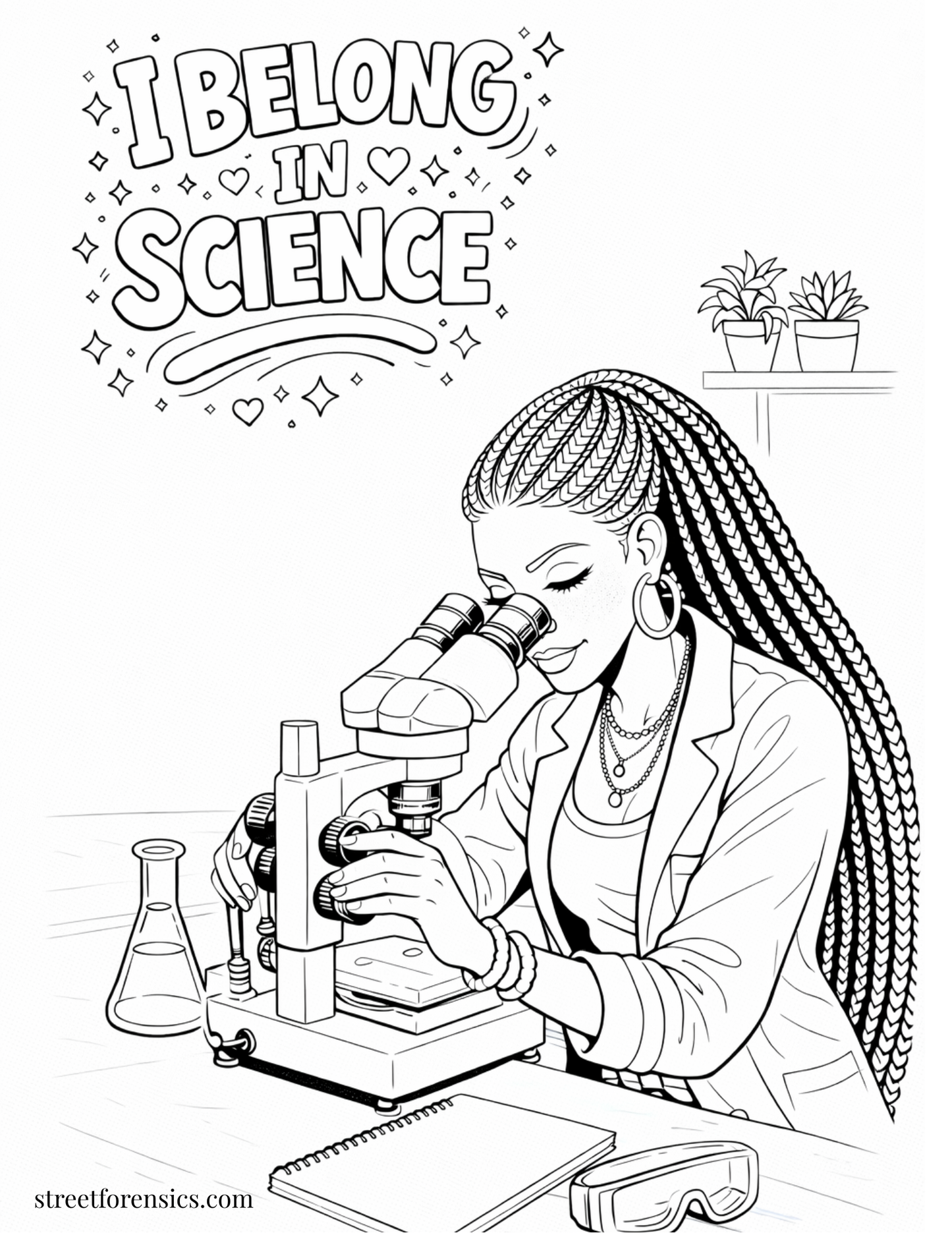 Scientist Coloring Page--I Belong in Science