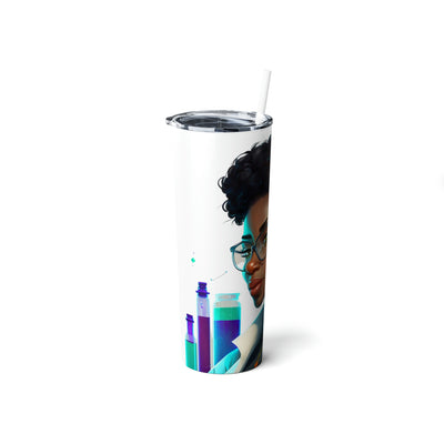 Trailblazing Scientist Skinny Steel Tumbler with Straw, 20oz