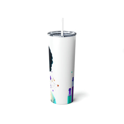 Trailblazing Scientist Skinny Steel Tumbler with Straw, 20oz